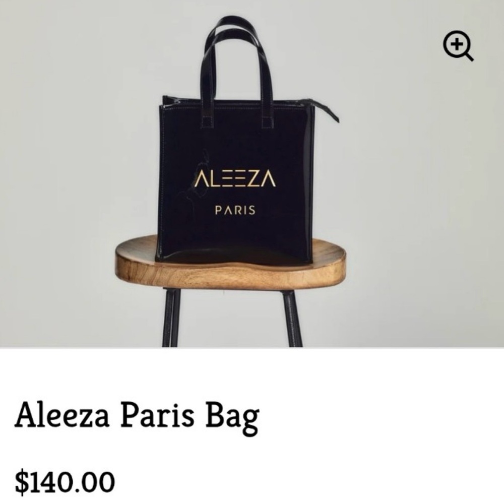 Aleeza Paris Black Patent Tote